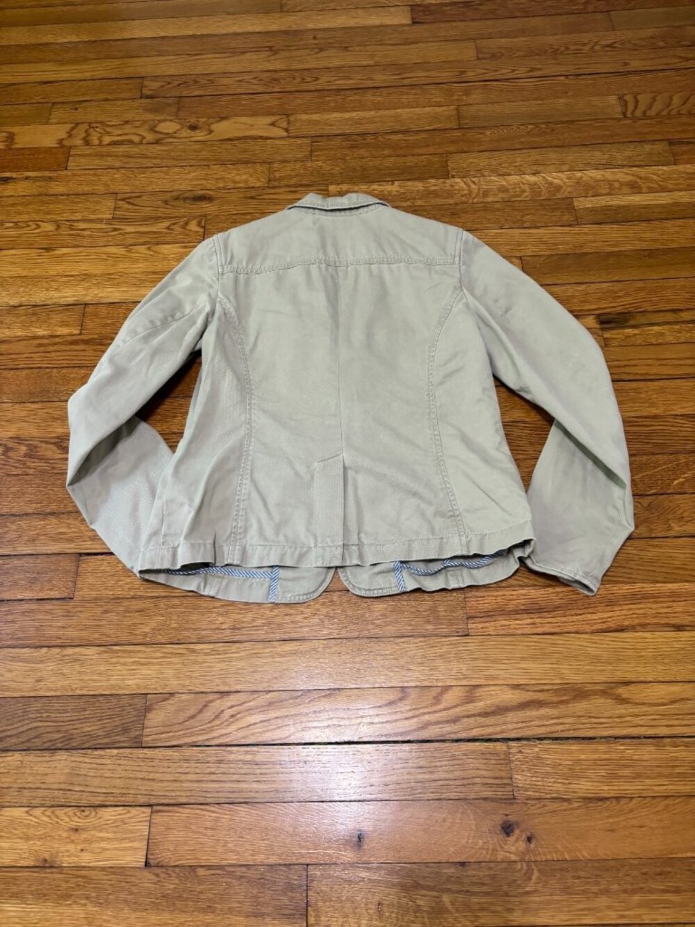 Eddie Bauer Legend Wash Womens Jacket Sz 6 Khaki 100% Cotton Twill Button Up - Picture 6 of 6